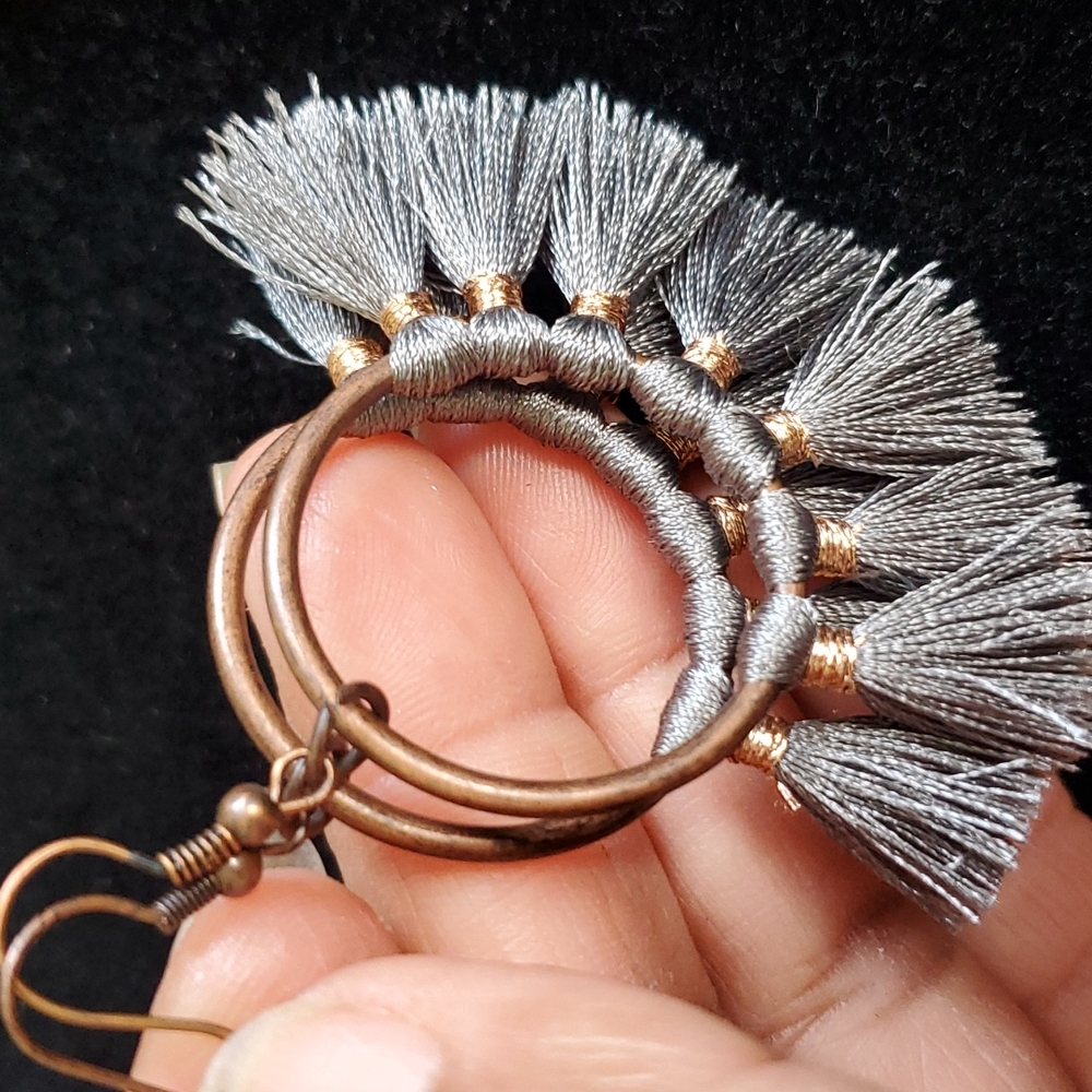 beautiful, gray earrings